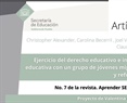 Ejercicio del derecho educativo e inclusión Educativa con un grupo de jóvenes migrantes y refugiados.