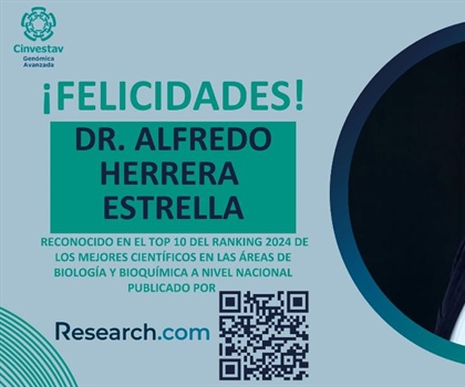 Dr. Alfredo Herrera Estrella en el top 10 del ranking de los mejores...