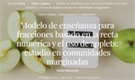 Modelo de enseñanza para fracciones basado en la recta numérica y el uso de applets: estudio en comunidades marginadas