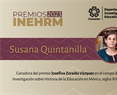 Premio 2023 INEHRM. Susana Quintanilla