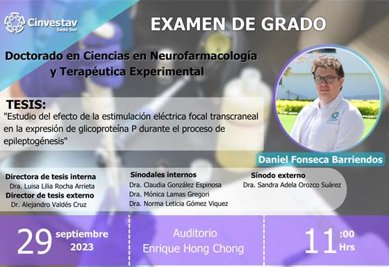 Examen para la obtención del Grado de Doctorado de Daniel Fonseca Barriendos