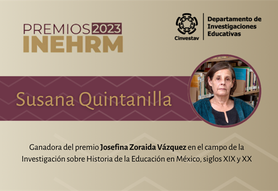 Premio 2023 INEHRM. Susana Quintanilla