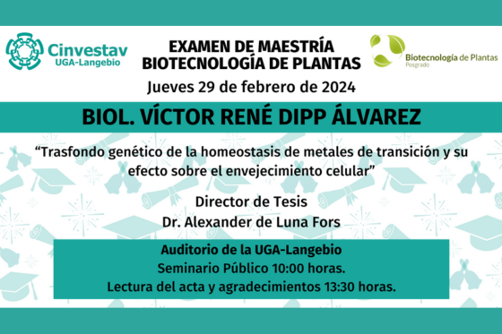 Examen de maestría de Biol. Víctor René Dipp Álvarez