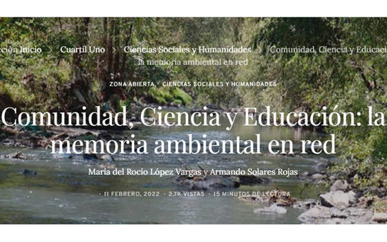 Comunidad, Ciencia y Educación: la memoria ambiental en red