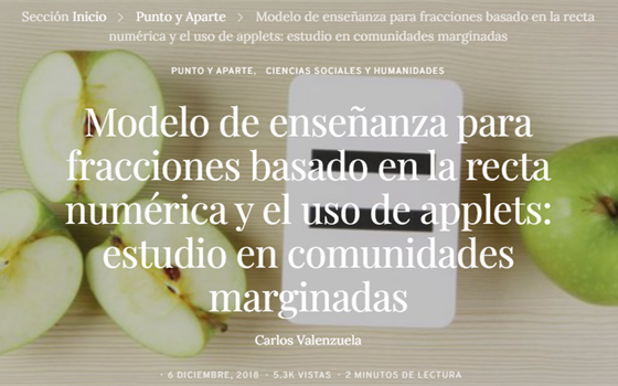 Modelo de enseñanza para fracciones basado en la recta numérica y el uso de applets: estudio en comunidades marginadas